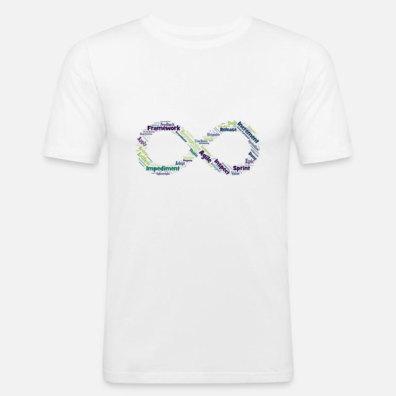 Agile loop - Men's Slim Fit T-Shirt - white