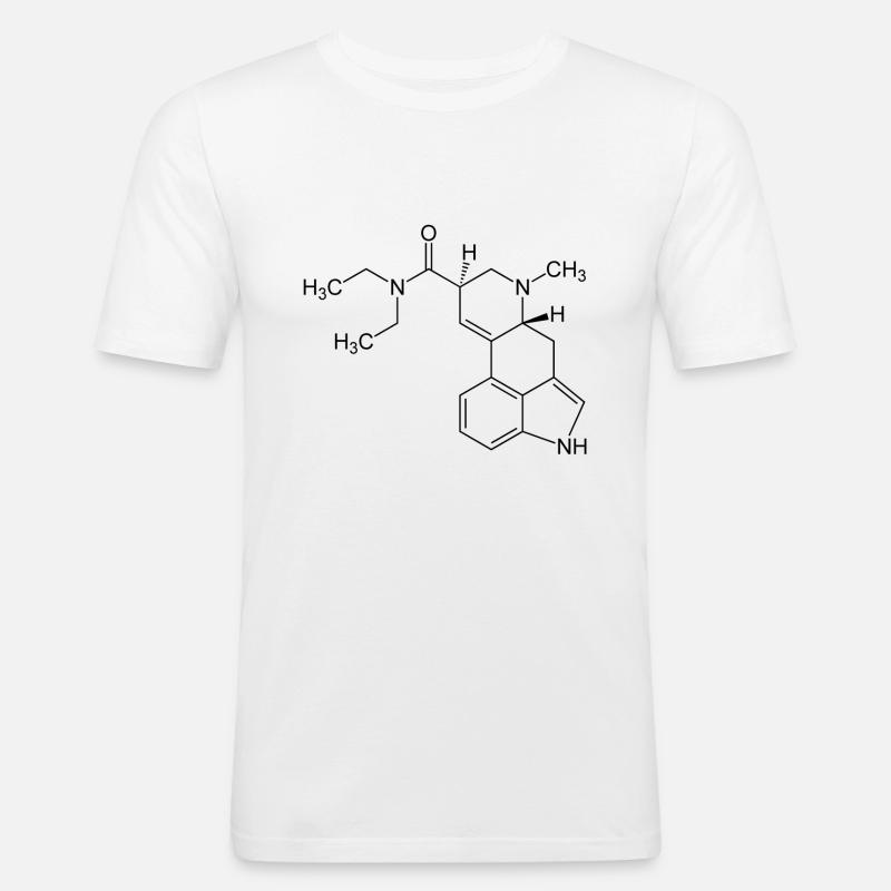 LSD molecule - Men's Slim Fit T-Shirt - white