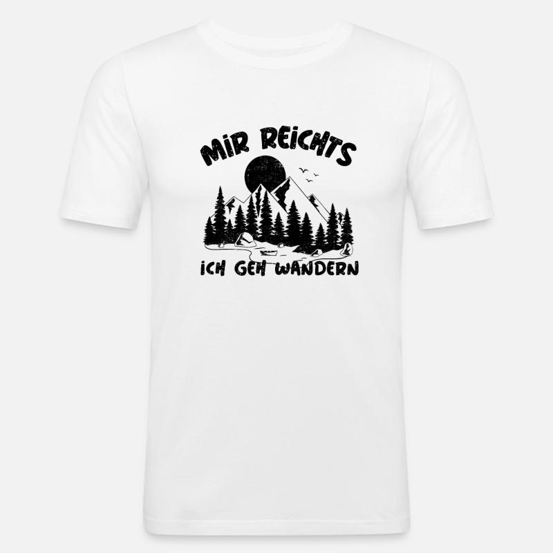 Wandern Bergsteiger Spruch Geschenk - Männer Slim Fit T-Shirt - Weiß