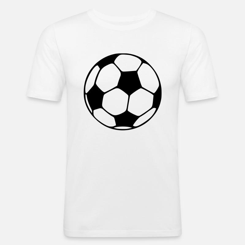 Fußball - Männer Slim Fit T-Shirt - Weiß