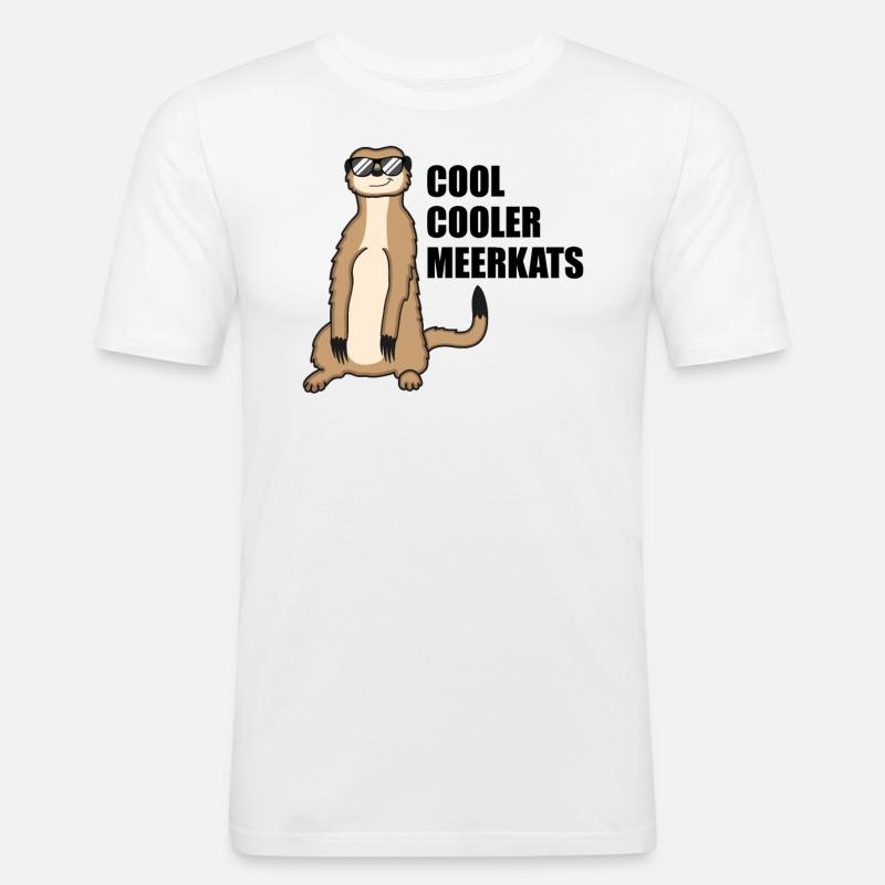 Cooles Erdmännchen Lustiger Spruch Geschenk - Männer Slim Fit T-Shirt - Weiß