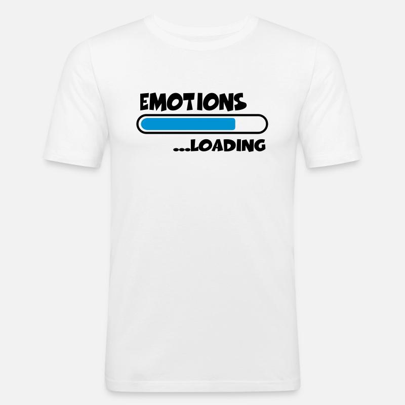 Emotions loading - Männer Slim Fit T-Shirt - Weiß