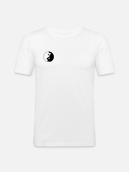 Yin Yang Bears - T-shirt près du corps Homme - blanc