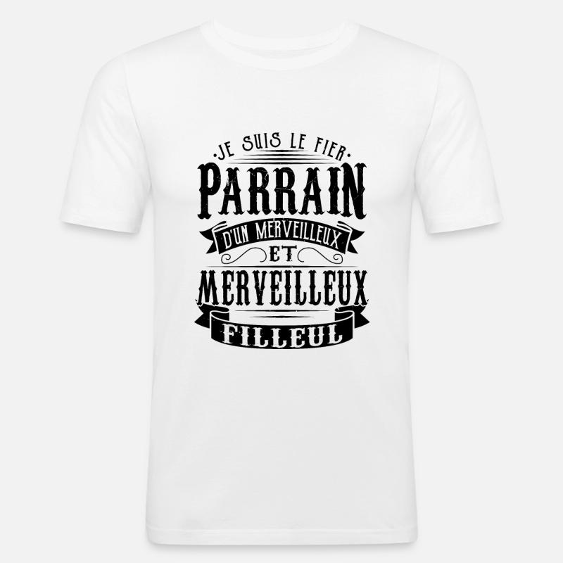 Patenonkel Pate Geschenk Taufpate - Männer Slim Fit T-Shirt - Weiß