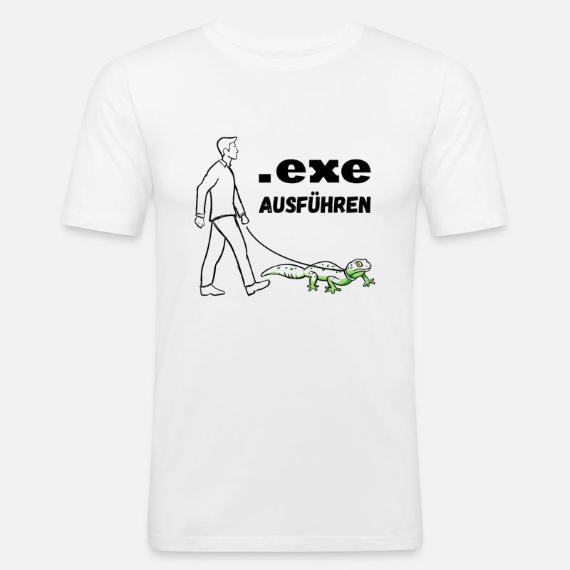 Informatiker Programmierer Computer lutig - Männer Slim Fit T-Shirt - Weiß