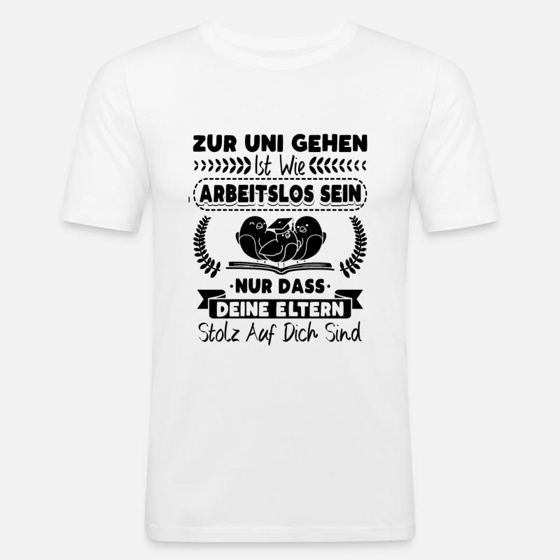 Student Studentin Studium Studienbeginn - Männer Slim Fit T-Shirt - Weiß