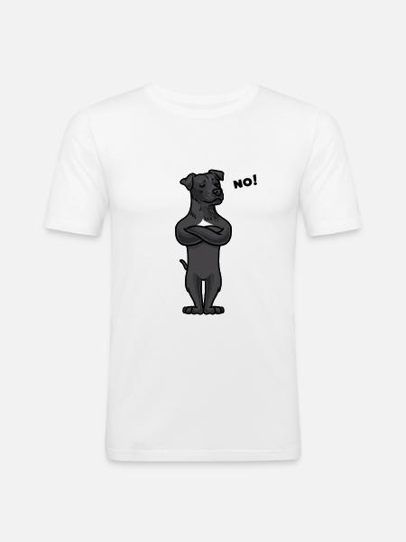Patterdale Terrier Dog - Men's Slim Fit T-Shirt - white