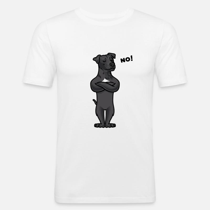 Patterdale Terrier Hund - Männer Slim Fit T-Shirt - Weiß