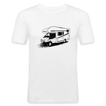 Motorhome - caravan - camping - camper - Men's Slim Fit T-Shirt - white - Front - Nik (191cm)