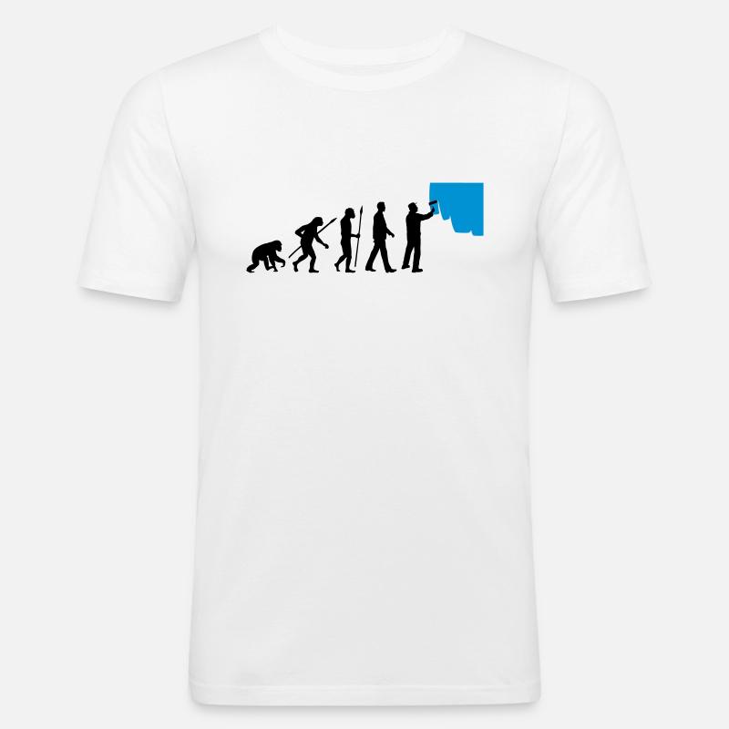 evolution_painters_062012_a_2c - Men's Slim Fit T-Shirt - white