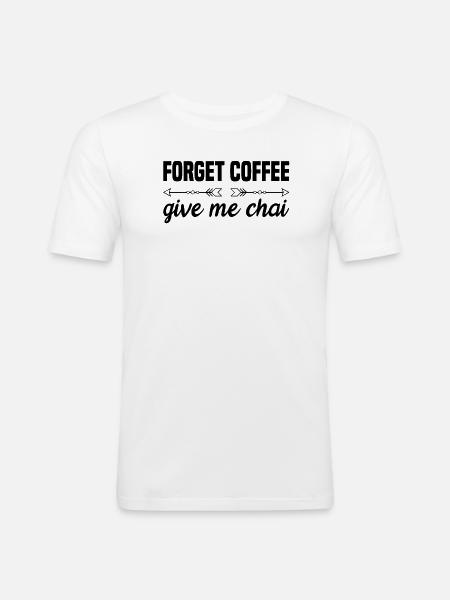 Chai-tee-latte - Männer Slim Fit T-Shirt - Weiß