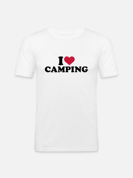 I love Camping - Men's Slim Fit T-Shirt - white