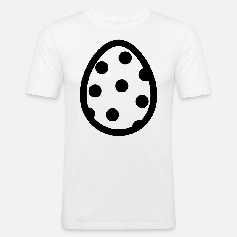 Ei - Männer Slim Fit T-Shirt - Weiß