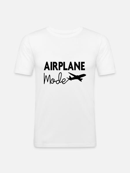 Airplane Mode - Men's Slim Fit T-Shirt - white