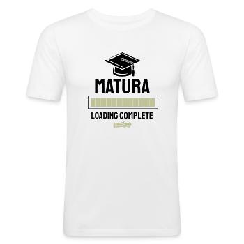 Matura graduation 2023 - Men's Slim Fit T-Shirt - white - Front - Nik (191cm)