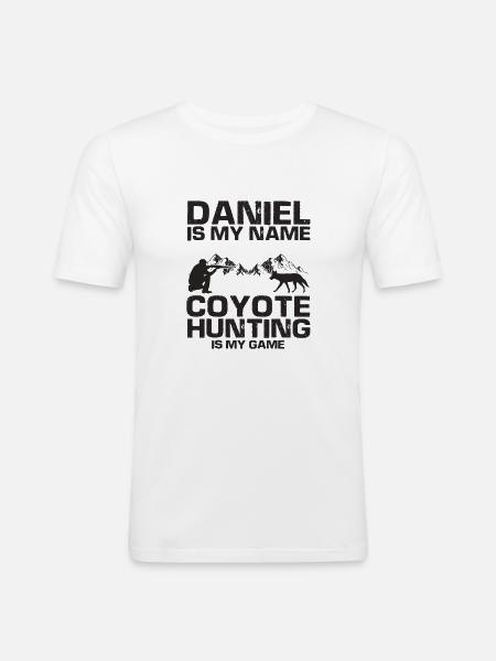 Kojoten Design für Kojotentöter - Männer Slim Fit T-Shirt - Weiß