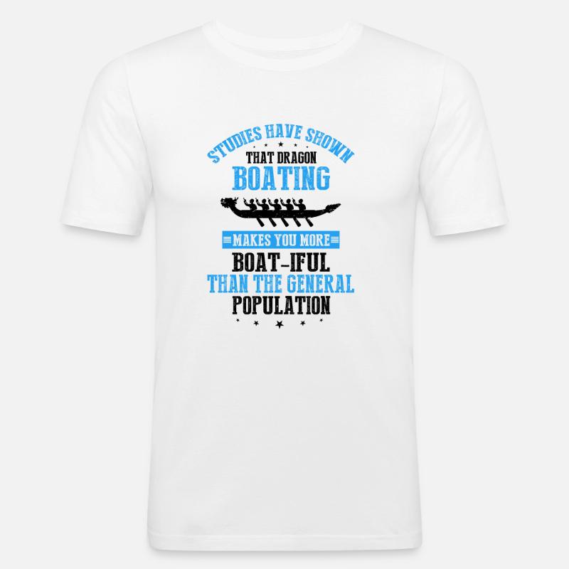 Drachenboot Trainer und Drachenboot - Männer Slim Fit T-Shirt - Weiß