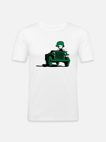 jeep_3c - Men's Slim Fit T-Shirt - white
