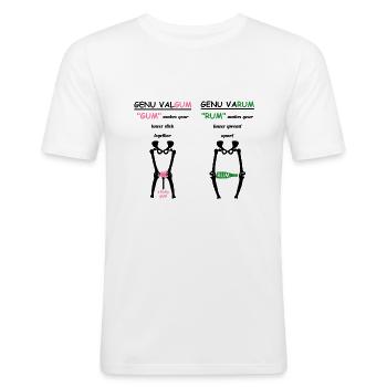 Physiotherapie Geschenk - Männer Slim Fit T-Shirt - Weiß - Vorne - Nik (191cm)