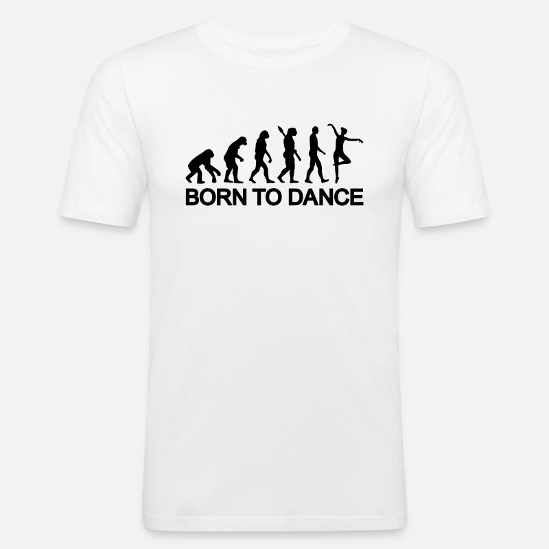 Ballett Evolution - Männer Slim Fit T-Shirt - Weiß