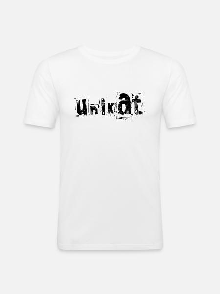 unikat - Männer Slim Fit T-Shirt - Weiß