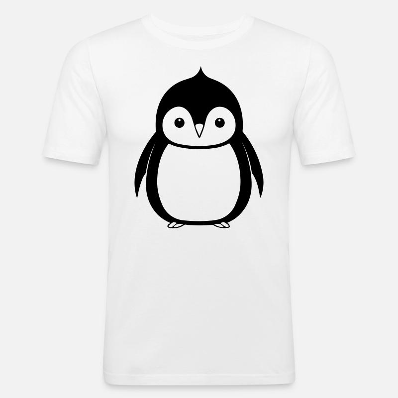Pinguin - Männer Slim Fit T-Shirt - Weiß