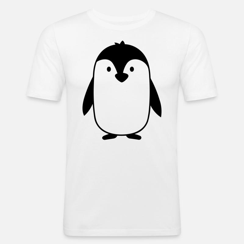 Pinguin - Männer Slim Fit T-Shirt - Weiß