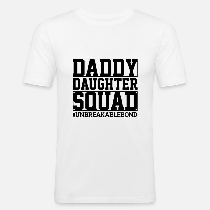 Daddy Daughter Squad Matching Father - Männer Slim Fit T-Shirt - Weiß