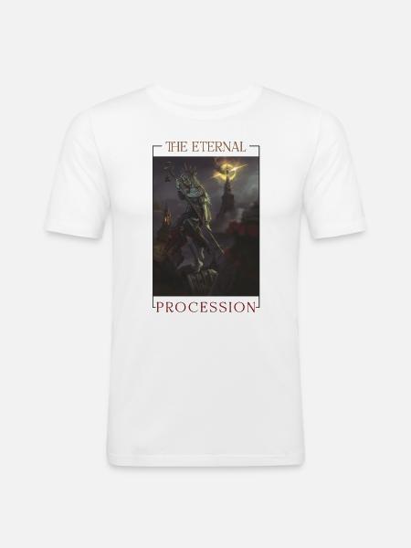 The Eternal Procession - Männer Slim Fit T-Shirt - Weiß