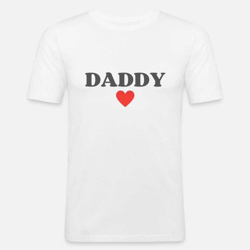 Best Daddy ever - Männer Slim Fit T-Shirt - Weiß