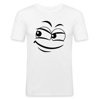 Cheeky grin - Men's Slim Fit T-Shirt - white - Front - Nik (191cm)