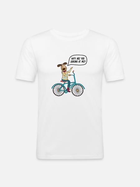 bicycle - Men's Slim Fit T-Shirt - white
