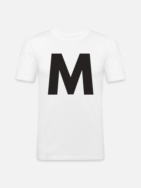 M - Men's Slim Fit T-Shirt - white