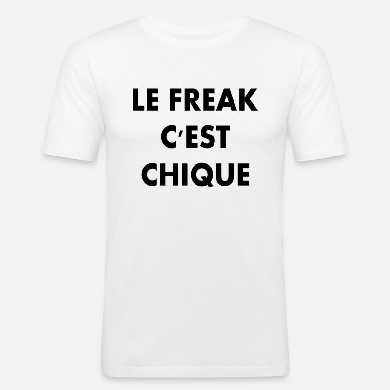 le freak c'est chique - Männer Slim Fit T-Shirt - Weiß
