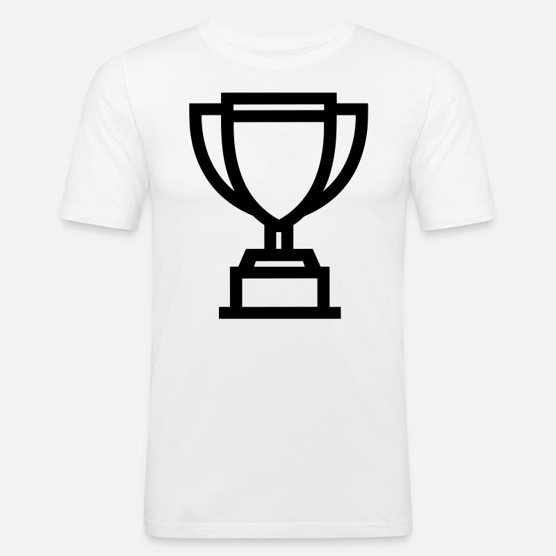 Trophäe - Männer Slim Fit T-Shirt - Weiß