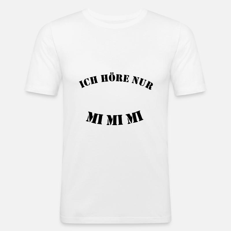 MIMIMI - Männer Slim Fit T-Shirt - Weiß