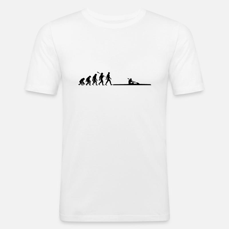 Evolution - Canoe Racing - Kayak - Paddling - Men's Slim Fit T-Shirt - white