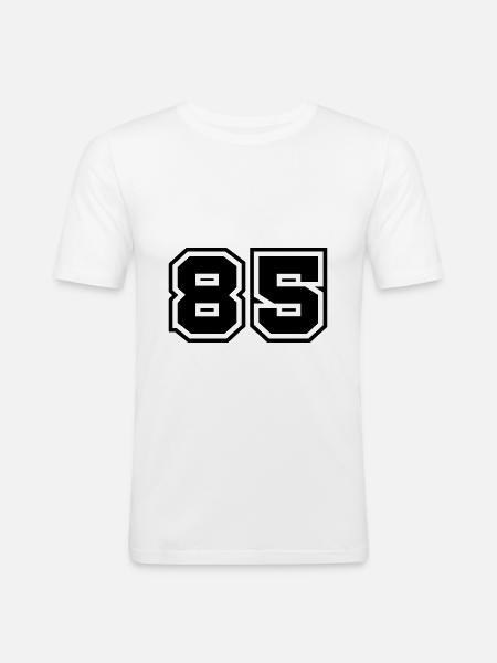 85 number symbol - Men's Slim Fit T-Shirt - white