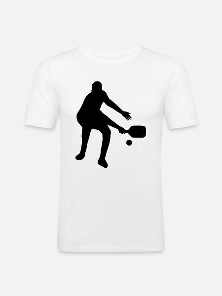 Pickleball Player T-Shirt - Men's Slim Fit T-Shirt - white
