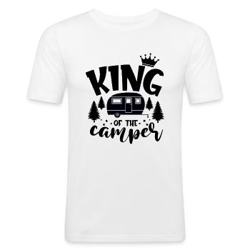 The king of the motorhome - Men's Slim Fit T-Shirt - white - Front - Nik (191cm)