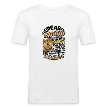 Lieber Papa, danke, dass du mein Papa bist, wenn einige - Männer Slim Fit T-Shirt - Weiß - Vorne - Nik (191cm)