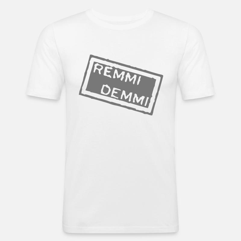 remmidemmi - Männer Slim Fit T-Shirt - Weiß