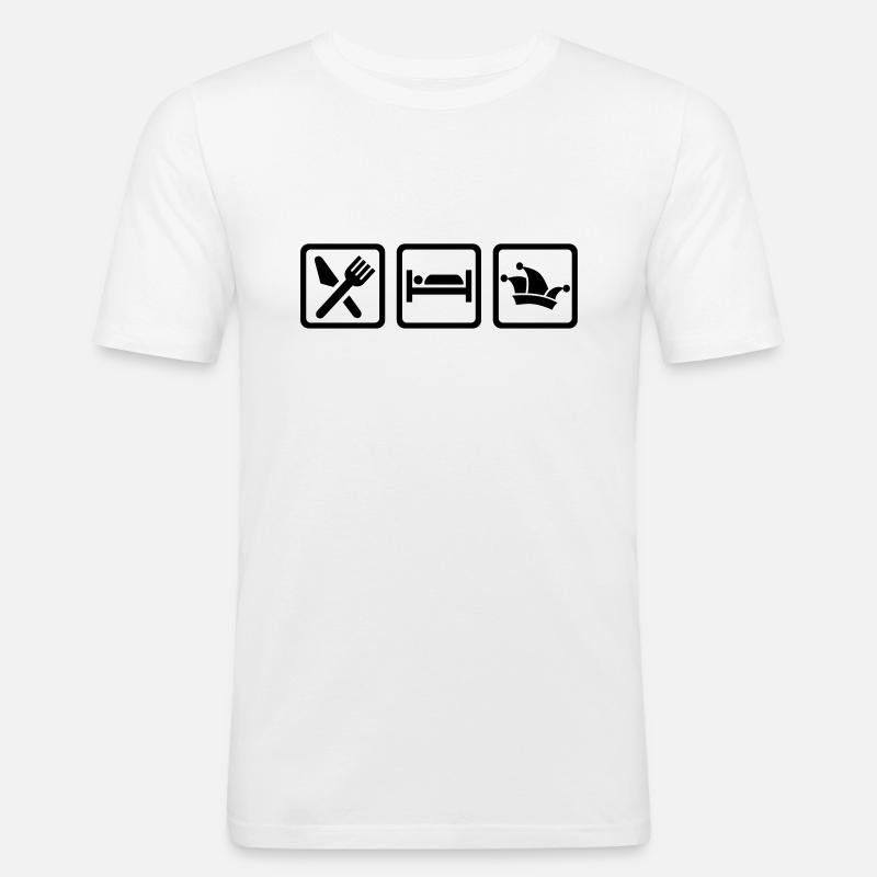 Eat Sleep Carnival - Men's Slim Fit T-Shirt - white