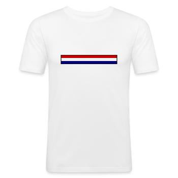 Holland flag - Men's Slim Fit T-Shirt - white - Front - Nik (191cm)