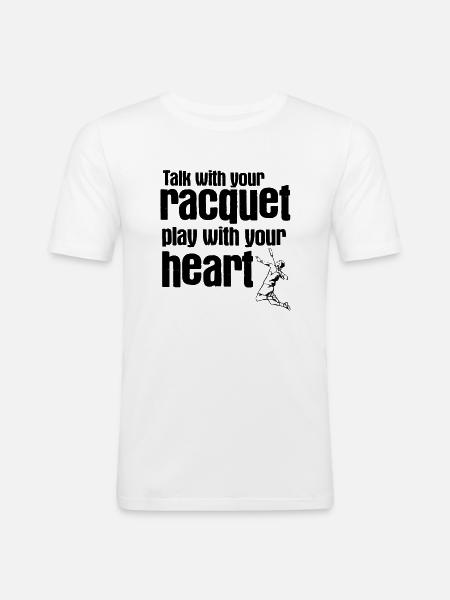 Badminton - Männer Slim Fit T-Shirt - Weiß
