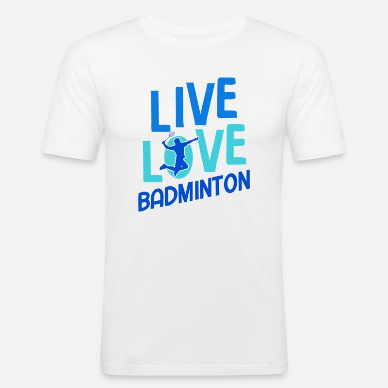 Badminton - Männer Slim Fit T-Shirt - Weiß
