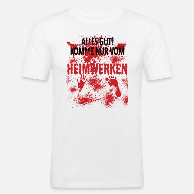 Heimwerker Geschenkidee Handwerker - Männer Slim Fit T-Shirt - Weiß