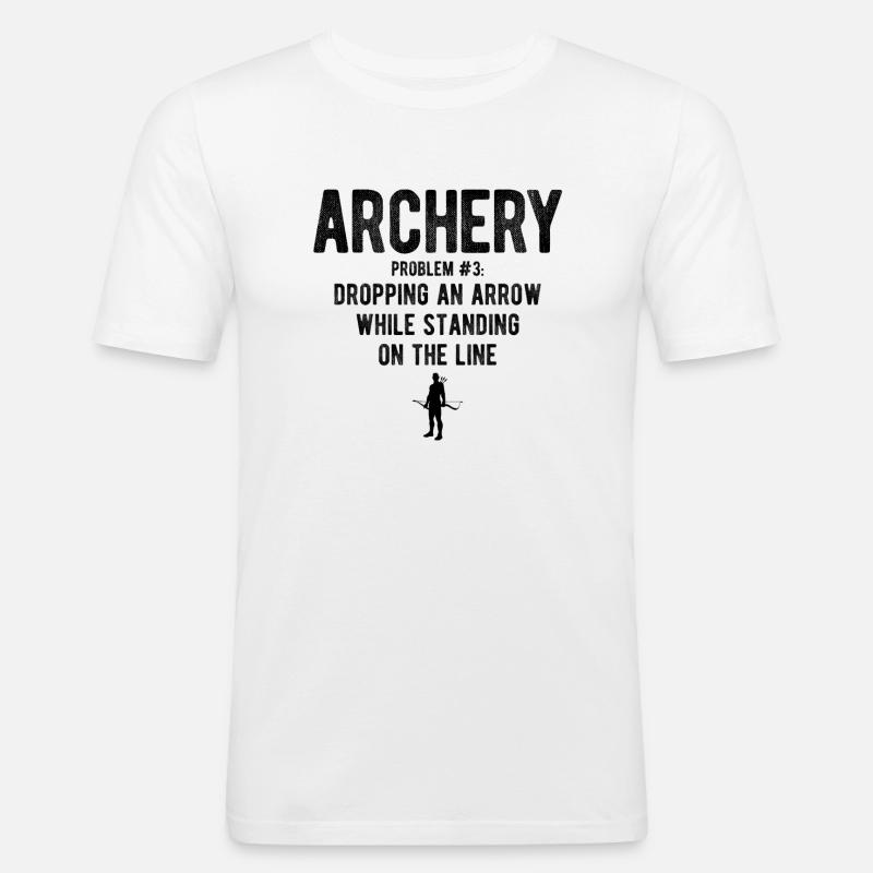 Bogenschießen Archery - Männer Slim Fit T-Shirt - Weiß