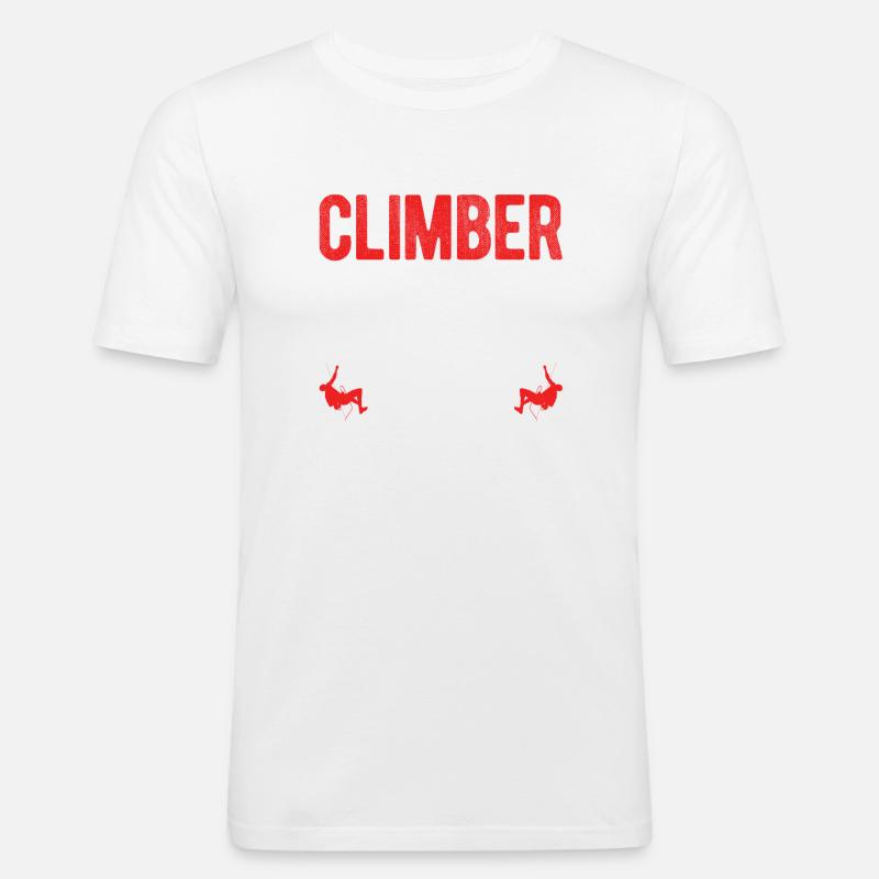 Klettern Bouldern - Männer Slim Fit T-Shirt - Weiß
