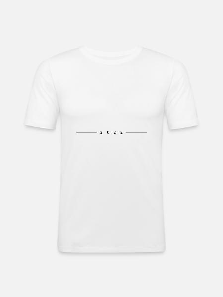 2022 line - Men's Slim Fit T-Shirt - white